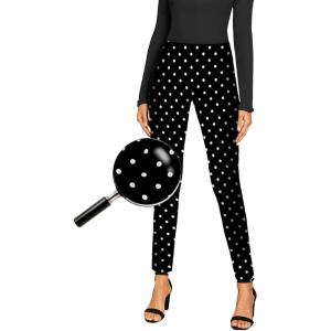 imageHybrid ampamp Company Women Stretch Skinny Dress Pants Nylon Ponte Pull On Office Leggings Trousers10575blkwhi