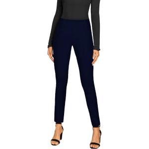 imageHybrid ampamp Company Women Stretch Skinny Dress Pants Nylon Ponte Pull On Office Leggings TrousersPocketdarknavy