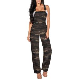 imageHybrid ampamp Company Womens Super Comfy Stretch Denim jumpsuit Pants OverallsCamouflage