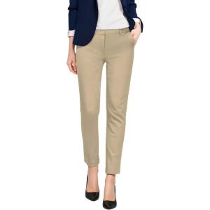 imageHybrid ampamp Company Womens Ultra Comfy Stretch Slim Fit Trousers Chino Pants with PocketLightkhaki