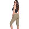 imageHybrid ampamp Company Womens Butt Lift V2 Super Comfy Stretch Denim Bermuda Shorts CapriCapribeigeKhak