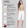 imageHybrid ampamp Company Womens Butt Lift V2 Super Comfy Stretch Denim Bermuda Shorts CapriCapriwhite