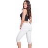 imageHybrid ampamp Company Womens Butt Lift V2 Super Comfy Stretch Denim Bermuda Shorts CapriCapriwhite