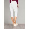 imageHybrid ampamp Company Womens Butt Lift V2 Super Comfy Stretch Denim Bermuda Shorts CapriCapriwhite