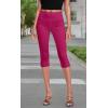 imageHybrid ampamp Company Womens Super Stretch Causal Pull On Millennium Twill Bermuda ShortsCaprifuchsia