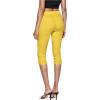 imageHybrid ampamp Company Womens Super Stretch Causal Pull On Millennium Twill Bermuda ShortsCapriyellow