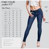 imageHybrid ampamp Company Womens Classic Denim Mid Rise Skinny Jeans Super Stretch PantsMedium Blue