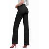imageHybrid ampamp Company Womens High Waist Refined Straight Leg Fit Pants Business Casual Trousers with PocketsBlack