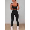 imageHybrid ampamp Company Womens High Waisted Yoga Active Tight Running Biker Gym Shorts ampamp Full Length LeggingsLeggingsblack