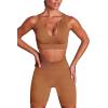 imageHybrid ampamp Company Womens High Waisted Yoga Active Tight Running Biker Gym Shorts ampamp Full Length LeggingsShortscoffee