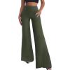 imageHybrid ampamp Company Womens Super Comfy Flowy Wide Leg Palazzo Pants Made in USAOlive