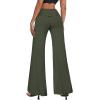 imageHybrid ampamp Company Womens Super Comfy Flowy Wide Leg Palazzo Pants Made in USAOlive