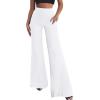 imageHybrid ampamp Company Womens Super Comfy Flowy Wide Leg Palazzo Pants Made in USAWhite