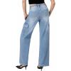 imageHybrid ampamp Company Womens Wide Leg Stretch Cargo Jeans Casual Mid Rise Loose Denim Pants with PocketsMedium Antique
