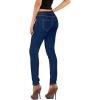 imageHybrid ampamp Company Womens Classic Denim Mid Rise Skinny Jeans Super Stretch PantsMedium Blue