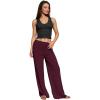 imageHybrid ampamp Company Womens Super Comfy Flowy Wide Leg Palazzo Pants Made in USABurgundy