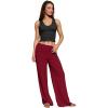 imageHybrid ampamp Company Womens Super Comfy Flowy Wide Leg Palazzo Pants Made in USADarkred