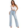 imageHybrid ampamp Company Womens Wide Leg High Rise Super Comfy Stretch Denim Pants Trendy Relaxed Fit Jeans with PocketsTintedblue