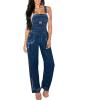imageRevolt Womens Plus Size comfort Denim Jean Blue Overalls PVJ6122X DARK WASH 18