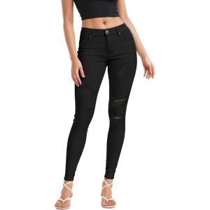 imageHybrid ampamp Company Womens Butt Lift Super Comfy Stretch Ripped Skinny JeansJetblack
