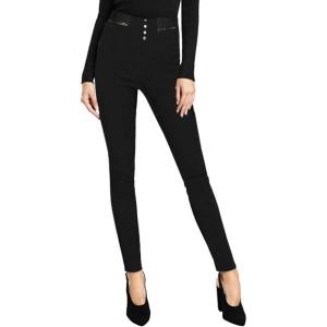 imageHybrid ampamp Company Womens Casual Leggings Elastic Waistband Skinny PantsP47915skblack