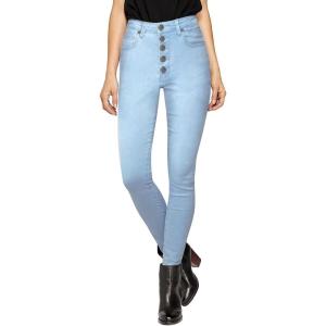 imageHybrid ampamp Company Womens Classic Denim Mid Rise Skinny Jeans Super Stretch PantsBlue