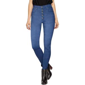 imageHybrid ampamp Company Womens Classic Denim Mid Rise Skinny Jeans Super Stretch PantsBlue Acid