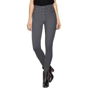 imageHybrid ampamp Company Womens Classic Denim Mid Rise Skinny Jeans Super Stretch PantsGunmetal