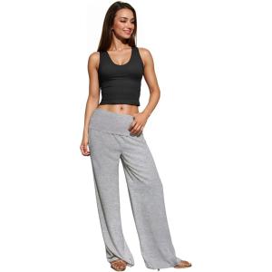 imageHybrid ampamp Company Womens Super Comfy Flowy Wide Leg Palazzo Pants Made in USAHeathergrey