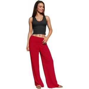 imageHybrid ampamp Company Womens Super Comfy Flowy Wide Leg Palazzo Pants Made in USARed