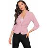 imageHybrid ampamp Company Womens Lightweight Casual Work Office Stretch Ponte Cardigan Blazer Jacket Made in USABlush