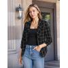 image:imageHybrid amp Company Lightweight Open Front Cardigan Classic Ruched Sleeve Work Office Blazer Suit Jackets11297blackWhite