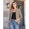 image:imageHybrid amp Company Lightweight Open Front Cardigan Classic Ruched Sleeve Work Office Blazer Suit JacketsBeige