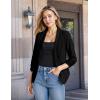 image:imageHybrid amp Company Lightweight Open Front Cardigan Classic Ruched Sleeve Work Office Blazer Suit JacketsBlack