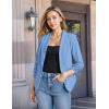 image:imageHybrid amp Company Lightweight Open Front Cardigan Classic Ruched Sleeve Work Office Blazer Suit JacketsBlue