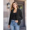 image:imageHybrid amp Company Lightweight Open Front Cardigan Classic Ruched Sleeve Work Office Blazer Suit JacketsCharcoal9789