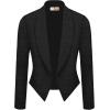 image:imageHybrid amp Company Lightweight Open Front Cardigan Classic Ruched Sleeve Work Office Blazer Suit JacketsCharcoal9789