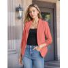 image:imageHybrid amp Company Lightweight Open Front Cardigan Classic Ruched Sleeve Work Office Blazer Suit JacketsCoral