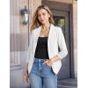 image:imageHybrid amp Company Lightweight Open Front Cardigan Classic Ruched Sleeve Work Office Blazer Suit JacketsIvory