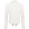 image:imageHybrid amp Company Lightweight Open Front Cardigan Classic Ruched Sleeve Work Office Blazer Suit JacketsIvory9789