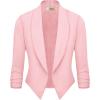 image:imageHybrid amp Company Lightweight Open Front Cardigan Classic Ruched Sleeve Work Office Blazer Suit JacketsJk11331073tblush