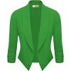 image:imageHybrid amp Company Lightweight Open Front Cardigan Classic Ruched Sleeve Work Office Blazer Suit JacketsKgreen