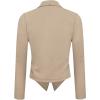 image:imageHybrid amp Company Lightweight Open Front Cardigan Classic Ruched Sleeve Work Office Blazer Suit JacketsKhaki9789
