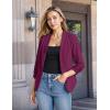 image:imageHybrid amp Company Lightweight Open Front Cardigan Classic Ruched Sleeve Work Office Blazer Suit JacketsMagenta