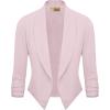 image:imageHybrid amp Company Lightweight Open Front Cardigan Classic Ruched Sleeve Work Office Blazer Suit JacketsMauve