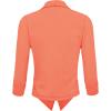 image:imageHybrid amp Company Lightweight Open Front Cardigan Classic Ruched Sleeve Work Office Blazer Suit JacketsNeon Coral