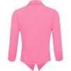 image:imageHybrid amp Company Lightweight Open Front Cardigan Classic Ruched Sleeve Work Office Blazer Suit JacketsNeon Pink