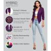 image:imageHybrid amp Company Lightweight Open Front Cardigan Classic Ruched Sleeve Work Office Blazer Suit JacketsPlum