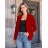 image:imageHybrid amp Company Lightweight Open Front Cardigan Classic Ruched Sleeve Work Office Blazer Suit JacketsRed9789