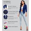 image:imageHybrid amp Company Lightweight Open Front Cardigan Classic Ruched Sleeve Work Office Blazer Suit JacketsRoyal